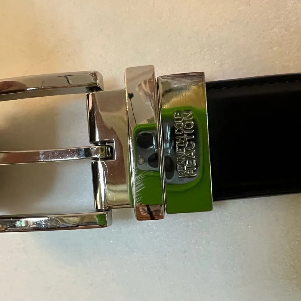 Kenneth Cole Reaction Belt Mens Brown Black Reversible Buckle Dress Size 36/90